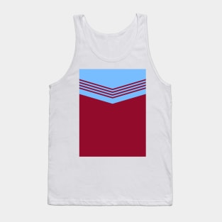 West Ham 1976 Chevron Hoop Claret Sky Blue Tank Top